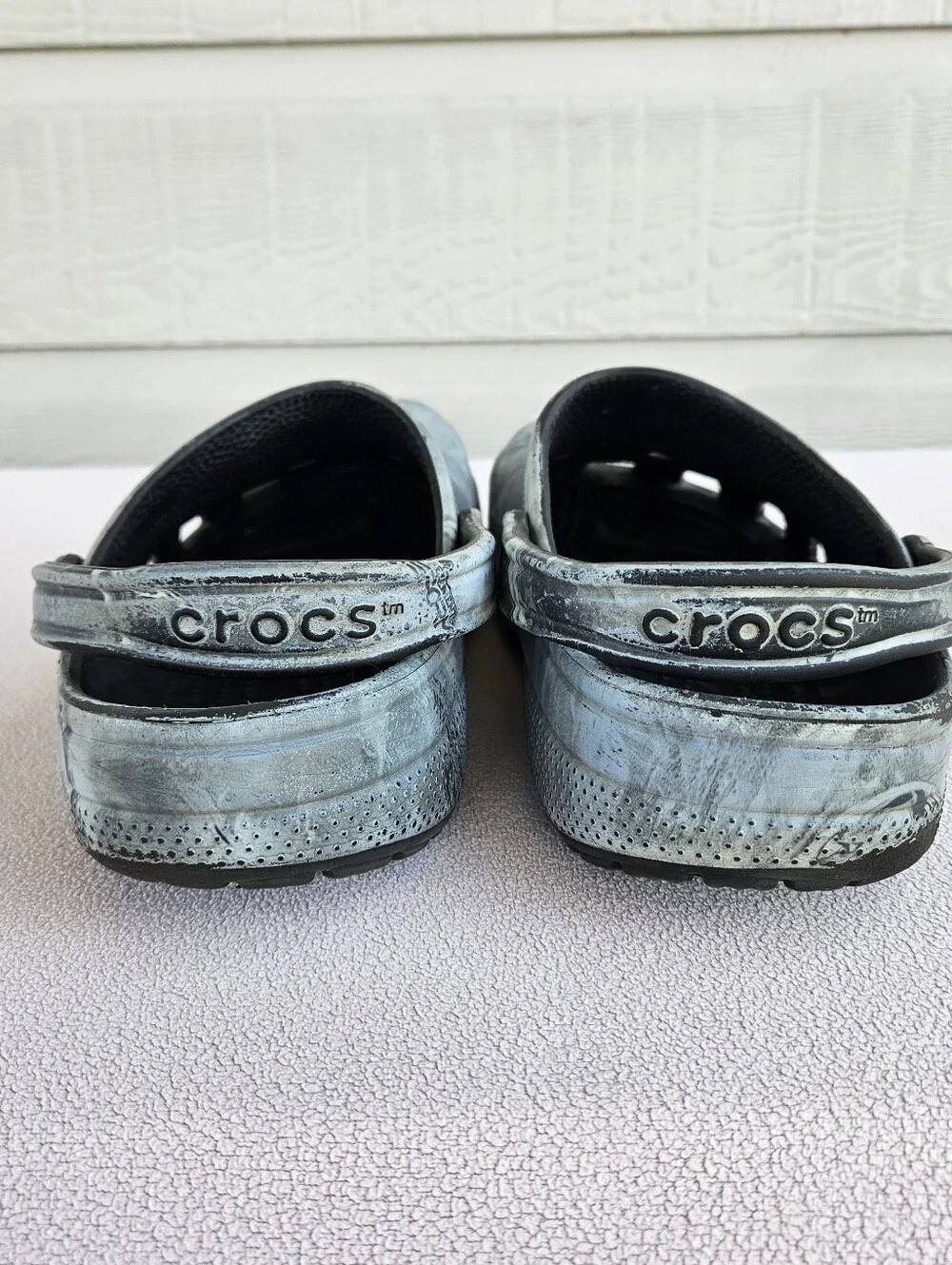 Crocs Classic Clog Mossy Oak Hailstone Grey Men SZ 12 Slip On Waterproof Shoes
